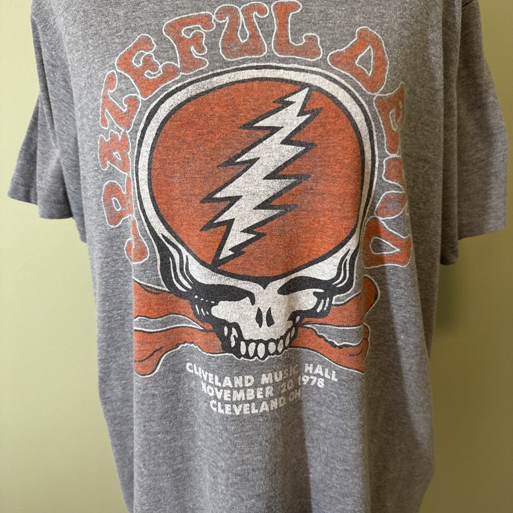 Men's‎ Homage Grateful Dead Cleveland Music Hall 1978 T-Shirt Size Adult Large